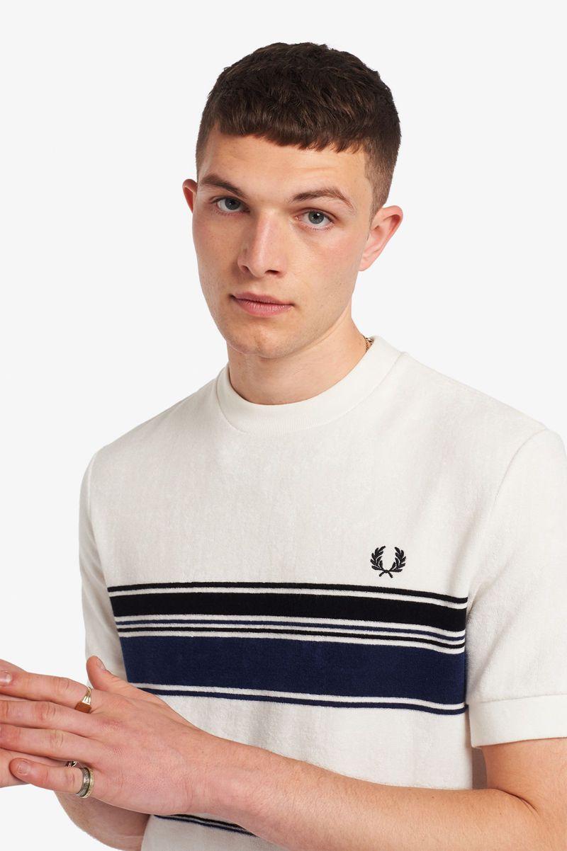 White Fred Perry M8802 Men's T Shirts | PH 1723OKIR